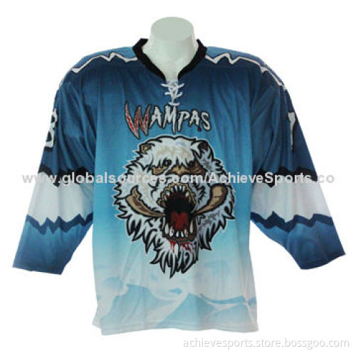 Customized Hockey Jersey with Full Print Team Logo, OEM Orders Welcomed